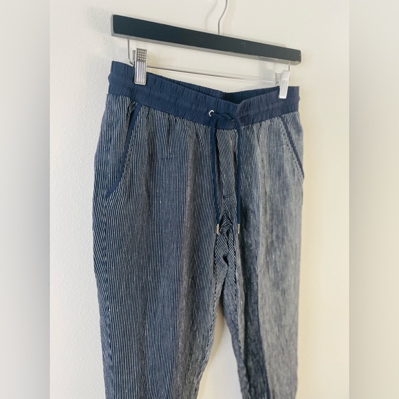 Athleta striped Bali linen ankle pant - 6T Tall - Picture 7 of 7